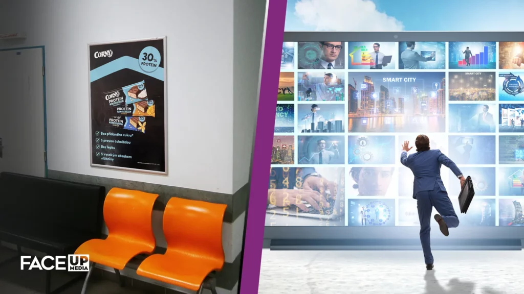 Face up media a.s. fyzické reklamní plochy vs digitální reklama